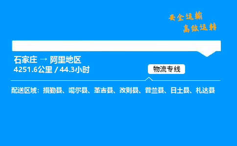 石家莊到阿里地區物流專線-專業承攬石家莊至阿里地區貨運-保證時效