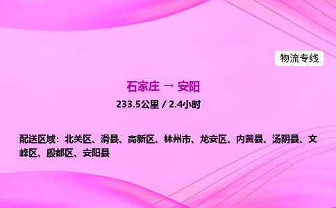 石家莊到安陽貨運專線_石家莊到安陽物流公司